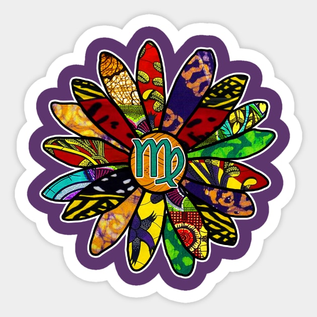 Earthy and Groovy Virgo Flower Sticker by artbyomega